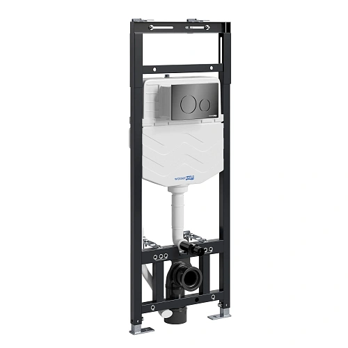 Инсталляция для унитаза WasserKRAFT Alme 15TLT.010.ME.PB02 с клавишей смыва черный Инсталляция для унитаза WasserKRAFT Alme 15TLT.010.ME.PB02 с клавишей смыва черный