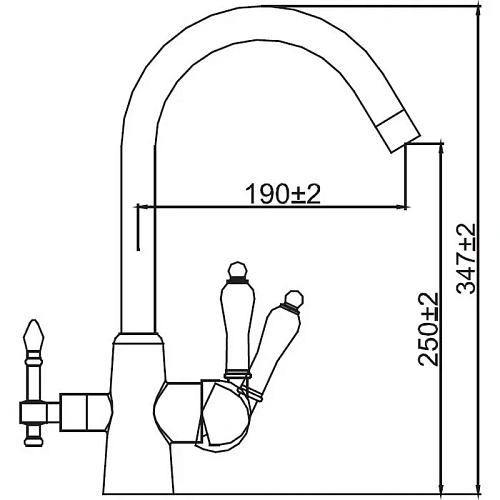 Смеситель для кухни Kaiser Vincent 31744-4 с подключением к фильтру Смеситель для кухни Kaiser Vincent 31744-4 с подключением к фильтру