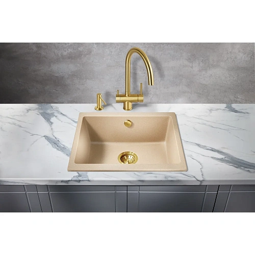 Кухонная мойка Milacio Leon 55 Cuarzo (MC.77084) бежевый Кухонная мойка Milacio Leon 55 Cuarzo (MC.77084) бежевый