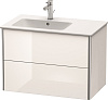 Картинка анонса товара «тумба под раковину duravit xsquare xs417602222 подвесная 81 см белая глянцевый»