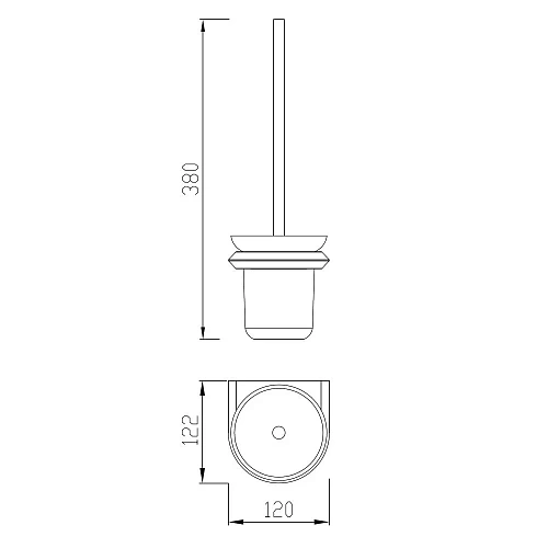 Ершик для унитаза ABBER Nord AA1532 хром Ершик для унитаза ABBER Nord AA1532 хром
