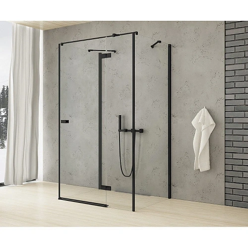 Душевой уголок NEW TRENDY REFLEXA BLACK L 80x80x200 EXK-1345 (черный) Душевой уголок NEW TRENDY REFLEXA BLACK L 80x80x200 EXK-1345 (черный)