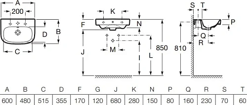 Раковина Roca Debba 60x48 32799400Y Раковина Roca Debba 60x48 32799400Y