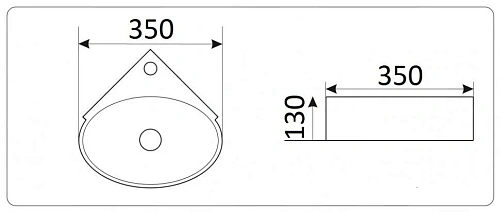 Раковина CeramaLux 9359 подвесная, белый Раковина CeramaLux 9359 подвесная, белый