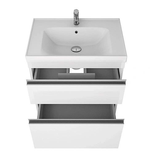 Тумба под раковину DREJA GRACE PLUS, 70 см, подвесная/напольная, 2 ящика, с опорами, белый глянец 99 99.0905 Тумба под раковину DREJA GRACE PLUS, 70 см, подвесная/напольная, 2 ящика, с опорами, белый глянец 99 99.0905