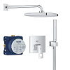 Картинка анонса товара «душевая система grohe eurocube tempesta 250 cube, хром (25239000) встраиваемая»