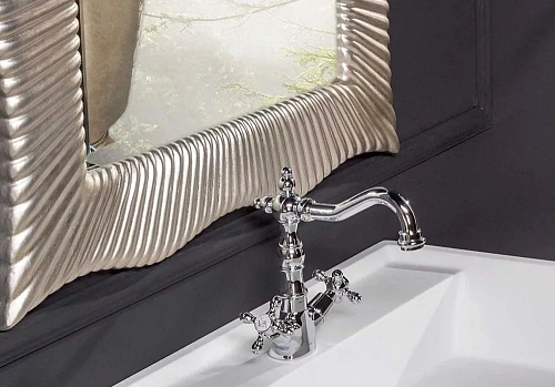 Смеситель для раковины Boheme TRADIZIONALE 272-Ceramic CHROMO с керамической ручкой Смеситель для раковины Boheme TRADIZIONALE 272-Ceramic CHROMO с керамической ручкой