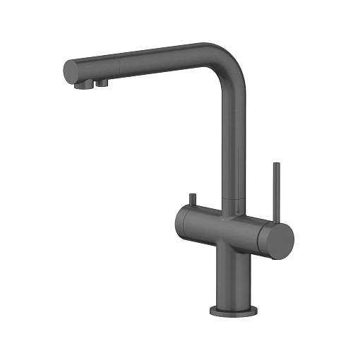 Смеситель для кухни Aquatek Европа AQ1385BGM черный хром шлифованный Смеситель для кухни Aquatek Европа AQ1385BGM черный хром шлифованный