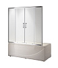 Картинка анонса товара «шторка на ванну taliente 150x140см, раздвижная, прозрачное стекло 6мм, профиль хром ta-1514cp»