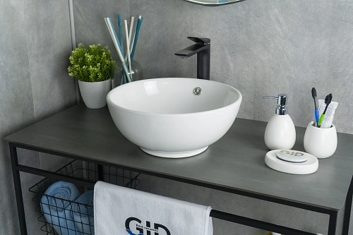 Раковина Gid N9002 51102 накладная белая 38.5x38.5x15 Раковина Gid N9002 51102 накладная белая 38.5x38.5x15