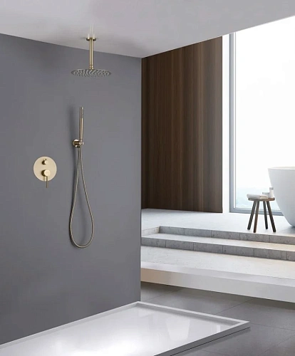 Душевая система ABBER Emotion AF8821G скрытого монтажа без излива, золото матовое Душевая система ABBER Emotion AF8821G скрытого монтажа без излива, золото матовое