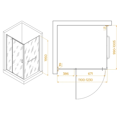 Душевой уголок RGW PA-078-1 (RGW PA-008 + Z-060-2) 1100x1000 мм 3508078110-11 хром Easy Clean Душевой уголок RGW PA-078-1 (RGW PA-008 + Z-060-2) 1100x1000 мм 3508078110-11 хром Easy Clean