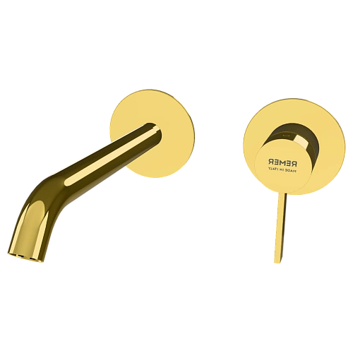 Смеситель для раковины Remer Metrica MC15PLWBDO, золото глянцевое Смеситель для раковины Remer Metrica MC15PLWBDO, золото глянцевое