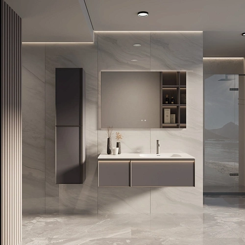 Тумба под раковину Vincea Elise 1200 VMC-4EL120MG-R подвесная, правая, серый матовый Тумба под раковину Vincea Elise 1200 VMC-4EL120MG-R подвесная, правая, серый матовый