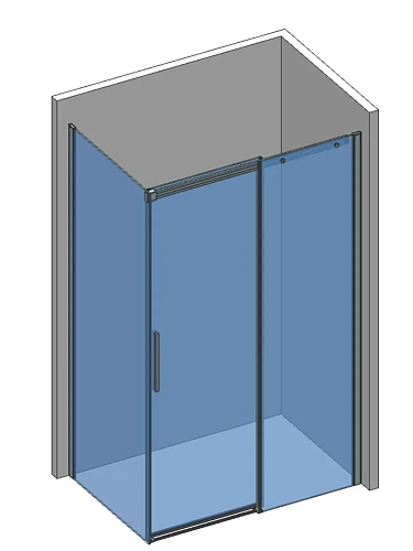 Боковая стенка AQUAme AQM4804 стекло 8мм, цвет профиля хром 800x1950 Боковая стенка AQUAme AQM4804 стекло 8мм, цвет профиля хром 800x1950