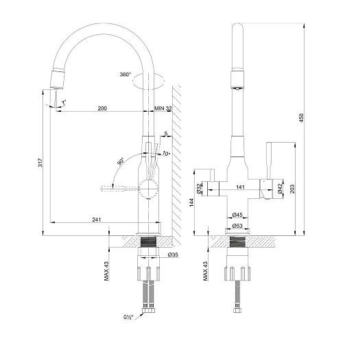 Смеситель для кухни Lemark Expert LM5083S-White с подключением к фильтру, сталь/белый Смеситель для кухни Lemark Expert LM5083S-White с подключением к фильтру, сталь/белый