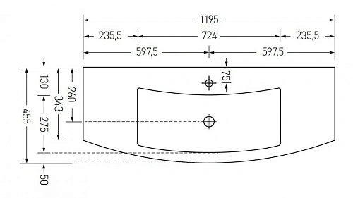 Раковина Aquaton Seviglia 120 1AX119WBXX000 стекло Раковина Aquaton Seviglia 120 1AX119WBXX000 стекло