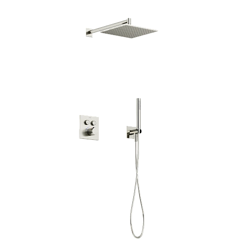 Душевая система SANCOS Linn с термостатом, с внутренней частью, брашированный никель SC9022BN Душевая система SANCOS Linn с термостатом, с внутренней частью, брашированный никель SC9022BN