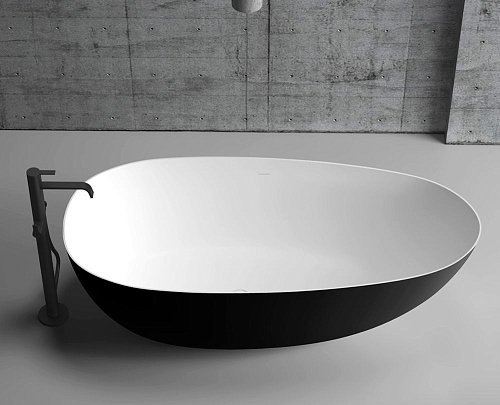 Ванна отдельностоящая ABBER AB9211MB 170x80 универсальная, черная матовая, акриловая Ванна отдельностоящая ABBER AB9211MB 170x80 универсальная, черная матовая, акриловая