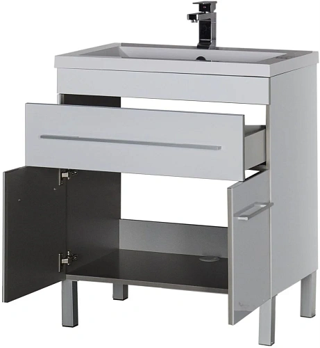 Тумба под раковину Aquanet Верона 75 белый (напольная 1 ящик 2 дверцы) 00182706 Тумба под раковину Aquanet Верона 75 белый (напольная 1 ящик 2 дверцы) 00182706