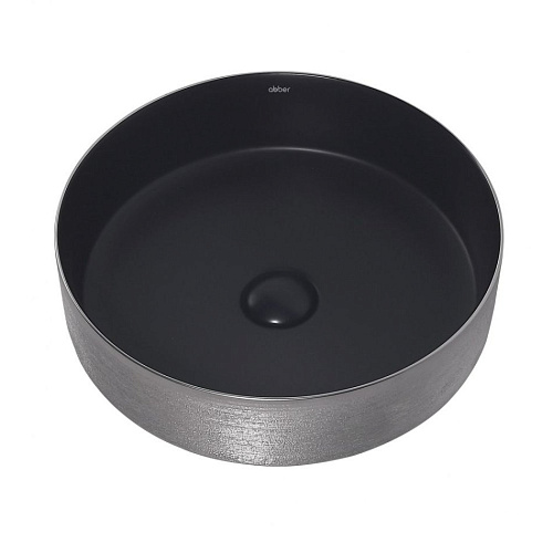 Раковина ABBER Bequem AC2109BS накладная, черный матовый с серебром Раковина ABBER Bequem AC2109BS накладная, черный матовый с серебром