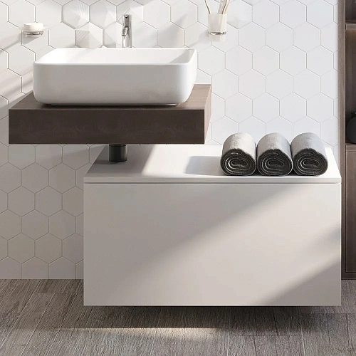 Столешница STWORKI Ольборг 60 дуб карпентер, без отверстий, с тумбой 80, с раковиной STWORKI Soul 1 489275 Столешница STWORKI Ольборг 60 дуб карпентер, без отверстий, с тумбой 80, с раковиной STWORKI Soul 1 489275