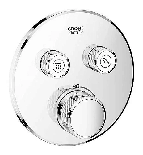 Смеситель для душа GROHE Grohtherm SmartControl (29119000) внешняя часть термостата, на 2 выхода, хром Смеситель для душа GROHE Grohtherm SmartControl (29119000) внешняя часть термостата, на 2 выхода, хром