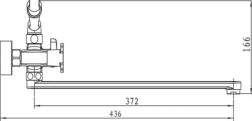 Смеситель для ванны Kaiser Cuatro 58055 Смеситель для ванны Kaiser Cuatro 58055