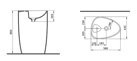 Раковина Allen Brau Infinity 4.21015.20 белый глянец Раковина Allen Brau Infinity 4.21015.20 белый глянец