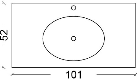 Раковина Boheme Solid Glass белая моноблок 101x52см 850-100 Раковина Boheme Solid Glass белая моноблок 101x52см 850-100