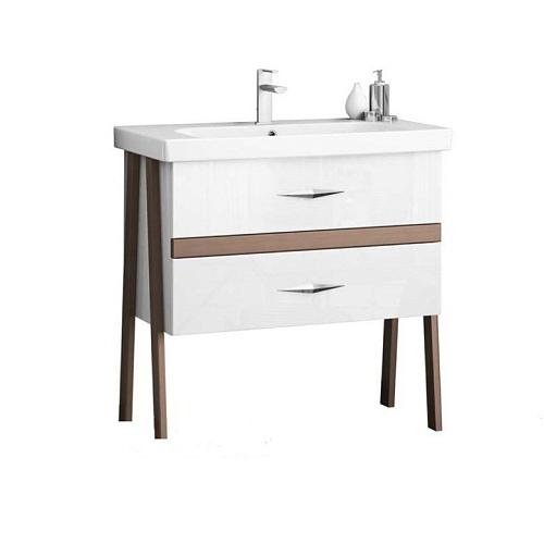 Тумба под раковину Smile Флоридо 65 белый/светлый орех Z0000012179 Тумба под раковину Smile Флоридо 65 белый/светлый орех Z0000012179