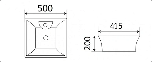Раковина CeramaLux 9108 накладная, белый Раковина CeramaLux 9108 накладная, белый