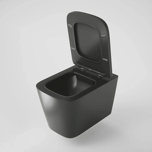 Унитаз подвесной GROSSMAN GR-4441BMS 520x360x370 безободковый черный матовый с тонкой крышкой Унитаз подвесной GROSSMAN GR-4441BMS 520x360x370 безободковый черный матовый с тонкой крышкой