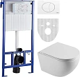 Комплект Унитаз подвесной STWORKI Скаген SK-09up безободковый, с микролитом + Система инсталляции дл 589332 Комплект Унитаз подвесной STWORKI Скаген SK-09up безободковый, с микролитом + Система инсталляции дл 589332