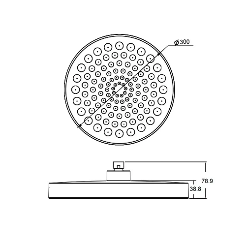Верхний душ AQUAme AQM8601CR 300 мм, Хром Верхний душ AQUAme AQM8601CR 300 мм, Хром