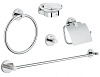 Картинка анонса товара «комплект аксессуаров grohe essentials (5 предметов), хром (40344001)»
