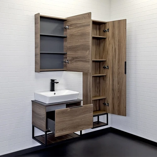 Тумба с раковиной Comforty Порто-60 00-00010677 дуб темно-коричневый с черной столешницей c раковиной Comforty 9055RA-50 Тумба с раковиной Comforty Порто-60 00-00010677 дуб темно-коричневый с черной столешницей c раковиной Comforty 9055RA-50