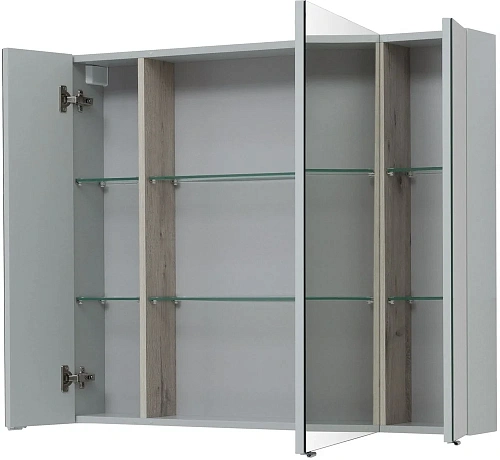 Зеркальный шкаф Aquanet Алвита New 100 Серый 00277544 Зеркальный шкаф Aquanet Алвита New 100 Серый 00277544