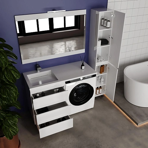 Тумба под раковину Style Line Даллас ЛЕОН 120 Люкс белая, PLUS напольная СС-00002439 Тумба под раковину Style Line Даллас ЛЕОН 120 Люкс белая, PLUS напольная СС-00002439