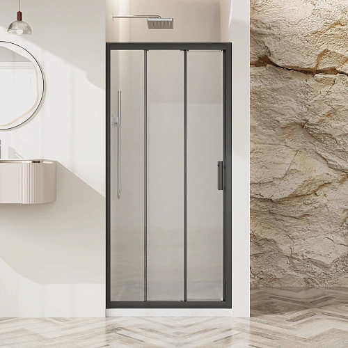 Душевая дверь BelBagno UNO-195-BF-3-100-C-NERO 100 см, профиль черный, стекло прозрачное Душевая дверь BelBagno UNO-195-BF-3-100-C-NERO 100 см, профиль черный, стекло прозрачное