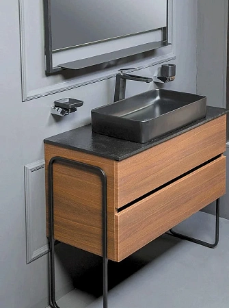 Раковина Boheme керамика прямоугольная Черная VALLESSI 873 Раковина Boheme керамика прямоугольная Черная VALLESSI 873