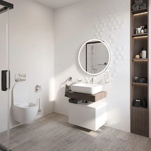 Столешница STWORKI Ольборг 60 дуб карпентер, без отверстий, с тумбой 60, с раковиной STWORKI Soul 1 489242 Столешница STWORKI Ольборг 60 дуб карпентер, без отверстий, с тумбой 60, с раковиной STWORKI Soul 1 489242