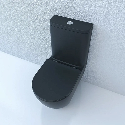 Унитаз напольный Esbano FORTEX-N (ESUNFORTBM) Matt Black 610x360x810 с крышкой микролифт Унитаз напольный Esbano FORTEX-N (ESUNFORTBM) Matt Black 610x360x810 с крышкой микролифт