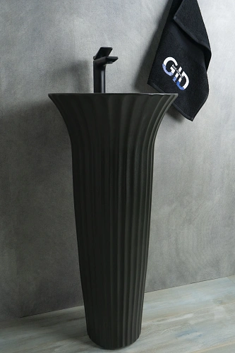 Раковина Gid Nb132bg 81114 напольная под черная графит 41x41x84 Раковина Gid Nb132bg 81114 напольная под черная графит 41x41x84