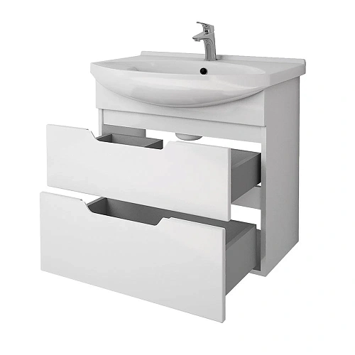 Тумба под раковину DREJA LAGUNA PLUS, 65 см, подвесная/напольная, 2 ящика, с опорами, белый глянец 9 99.0105 Тумба под раковину DREJA LAGUNA PLUS, 65 см, подвесная/напольная, 2 ящика, с опорами, белый глянец 9 99.0105