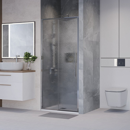 Душевая дверь Niagara Nova NG-65-10CH (100x195) хром, стекло шиншилла Душевая дверь Niagara Nova NG-65-10CH (100x195) хром, стекло шиншилла