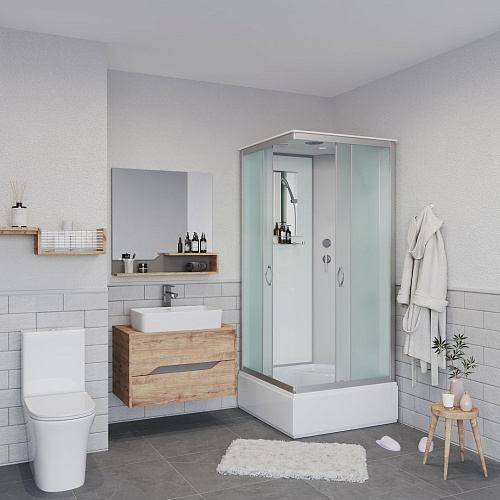 Душевая кабина Niagara Classic NG-1108-14 (900х900х2150) средний поддон (26см) стекло матовое с полкой тонированное 11081424 Душевая кабина Niagara Classic NG-1108-14 (900х900х2150) средний поддон (26см) стекло матовое с полкой тонированное 11081424