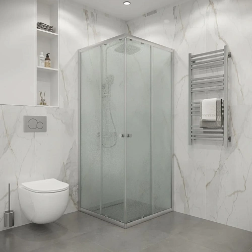 Душевой уголок Niagara Eco NG-1008-14QMT (80x80x190) квадратная, раздвиж, профиль хром, стекло матовое (4мм) Душевой уголок Niagara Eco NG-1008-14QMT (80x80x190) квадратная, раздвиж, профиль хром, стекло матовое (4мм)