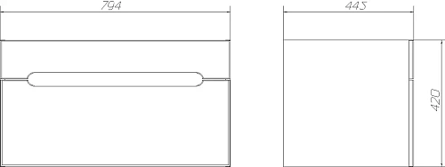 Тумба с раковиной DIWO Коломна 80, подвесная 462689 Тумба с раковиной DIWO Коломна 80, подвесная 462689