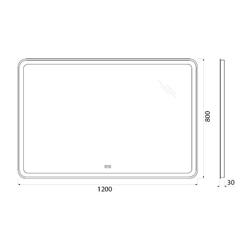 Зеркало BelBagno SPC-MAR-1200-800-LED-TCH-WARM 12W 220-240V 1200x30x800 с подсветкой сенсорным выключателем и подогревом Зеркало BelBagno SPC-MAR-1200-800-LED-TCH-WARM 12W 220-240V 1200x30x800 с подсветкой сенсорным выключателем и подогревом
